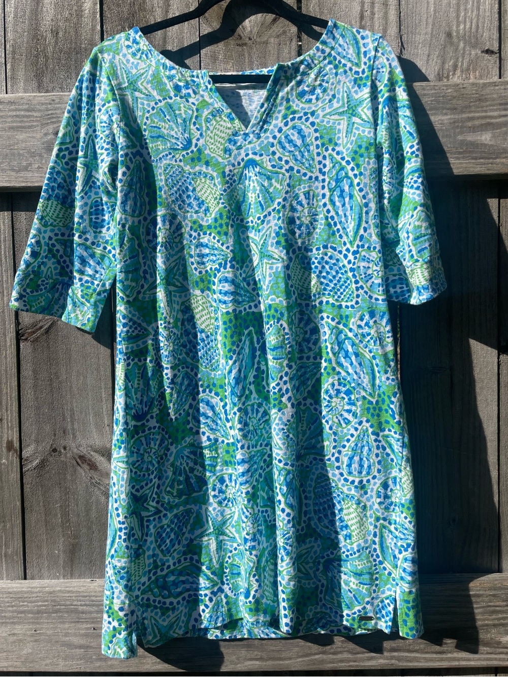 Hatley Blue & Green Printed Dress with Vibes of Paisley